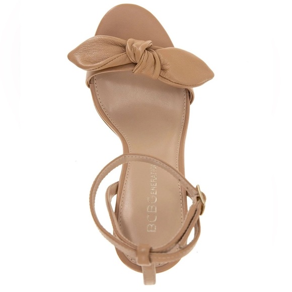 BCBGeneration Women's Jamina Bow Detail Dress Strappy Sandal Tan Color Size 9.5 - Picture 14 of 14
